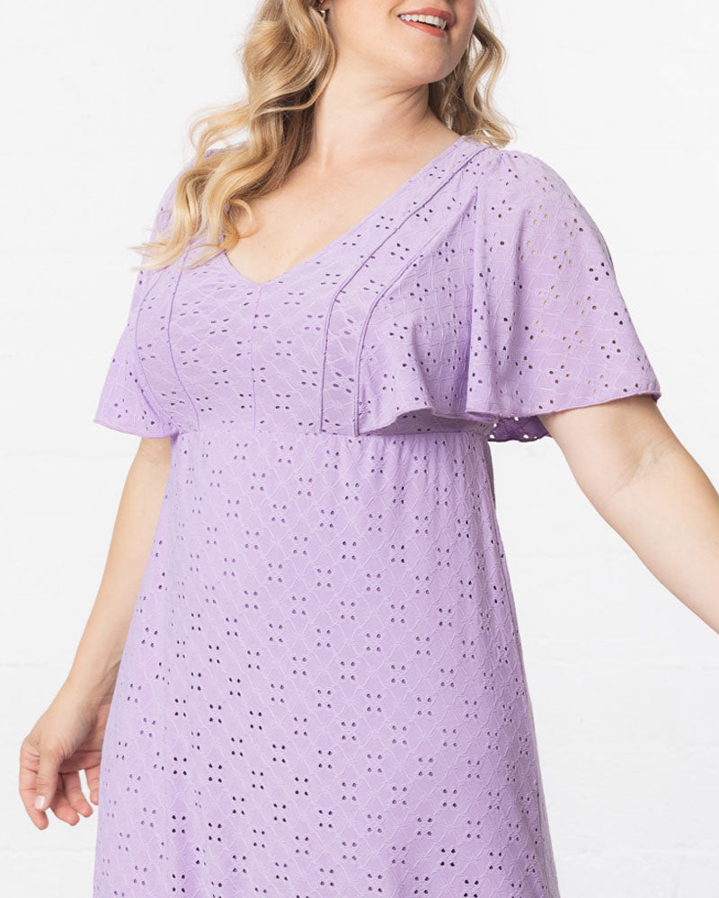 Plus Size Dresses Short Cocktail Plus Size Midi Evening Dress Kiyonna 11242109 Lilac