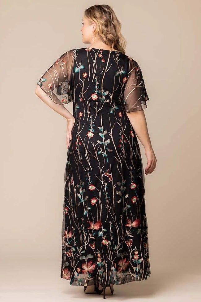 Plus Size Dresses Mother of the Bride Floral Print Plus Size Dress Onyx Meadow Print