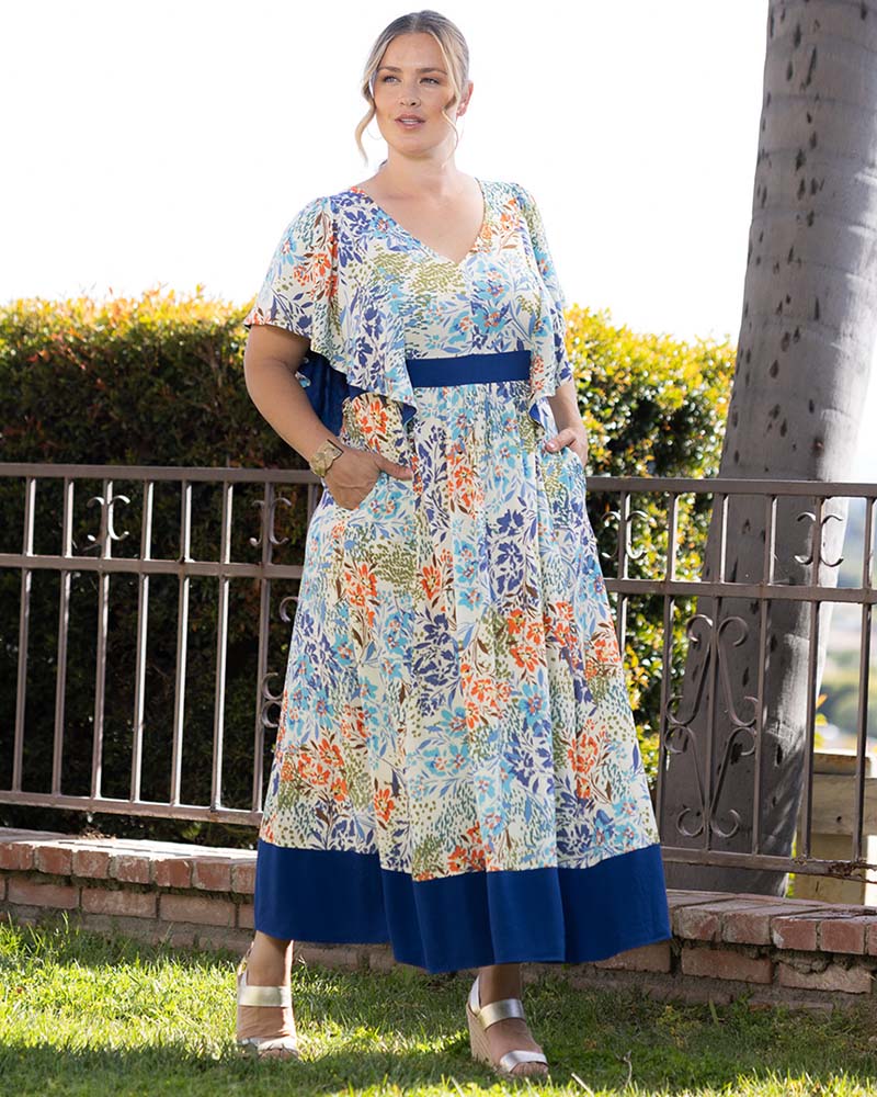 Plus Size Dresses Print Formal Prom Plus Size Long Dress Kiyonna 12242902 Mixed Mosaic Print