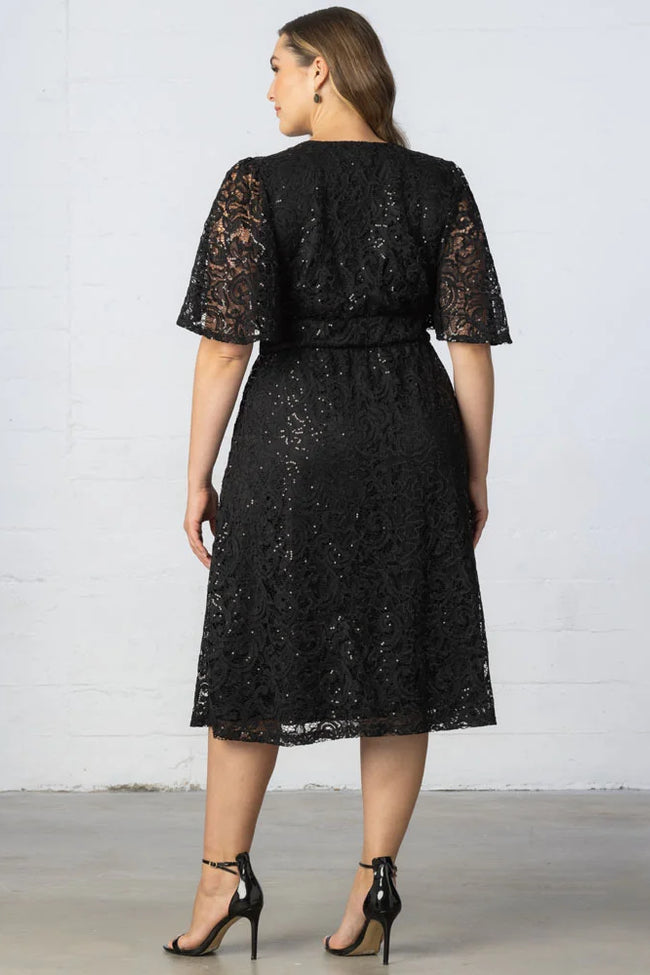 Plus Size Dresses A Line Plus Size Lace Short Cocktail Dress Onyx