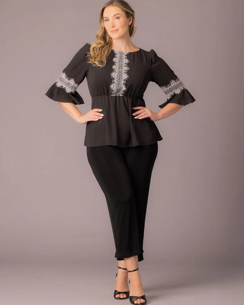 Top Formal Lace Top Kiyonna 27252903 Black Noir