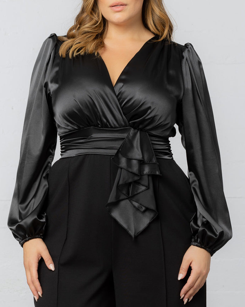 Jumpsuit Long Sleeve Formal Jumpsuit Onyx