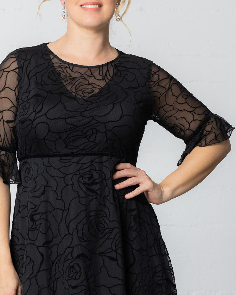 Cocktail Dresses Short Cocktail Floral Velvet Evening Dress Kiyona 13223603 Midnight Rose Garden