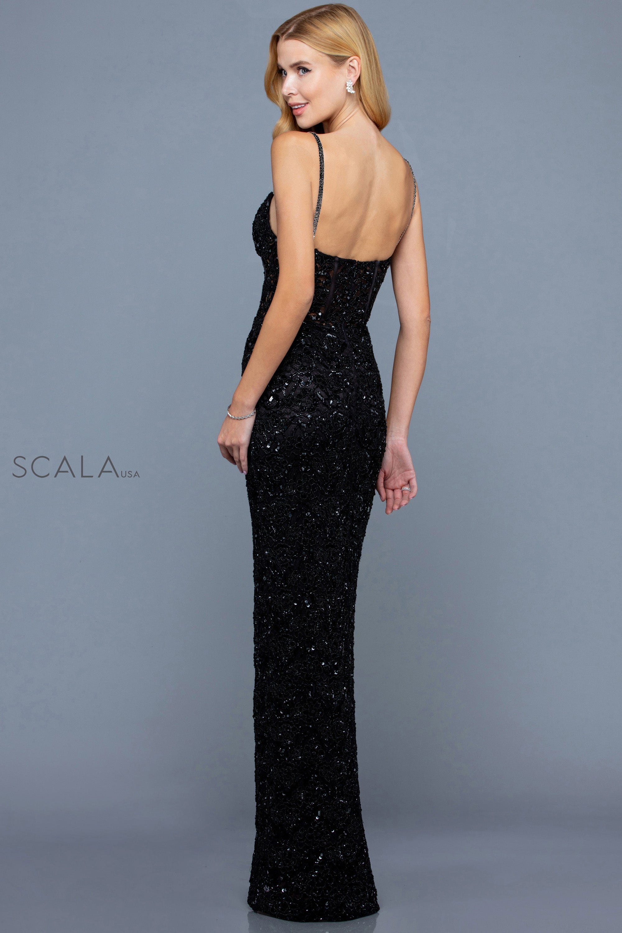 Prom Dresses Formal Long Lace Prom Fitted Dress Black