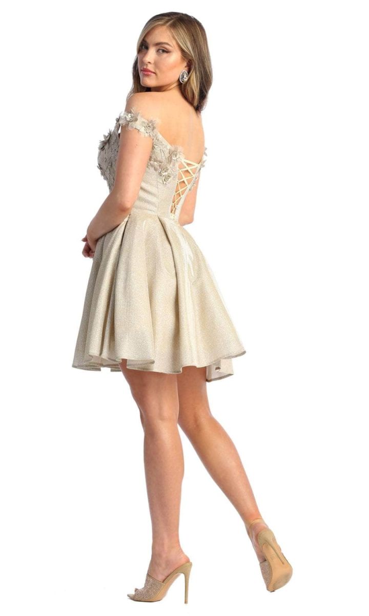 Off-the-Shoulder Mini/Short Tulle Cocktail A-Line May Queen 1906