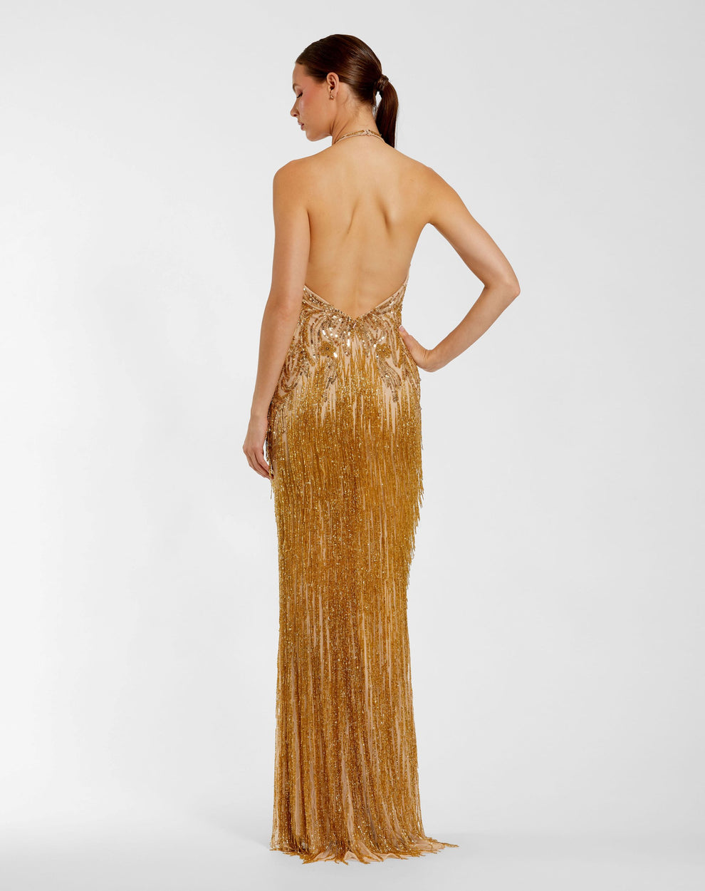 Halter Floor-Length Sequin Prom Mermaid Mac Duggal 6170