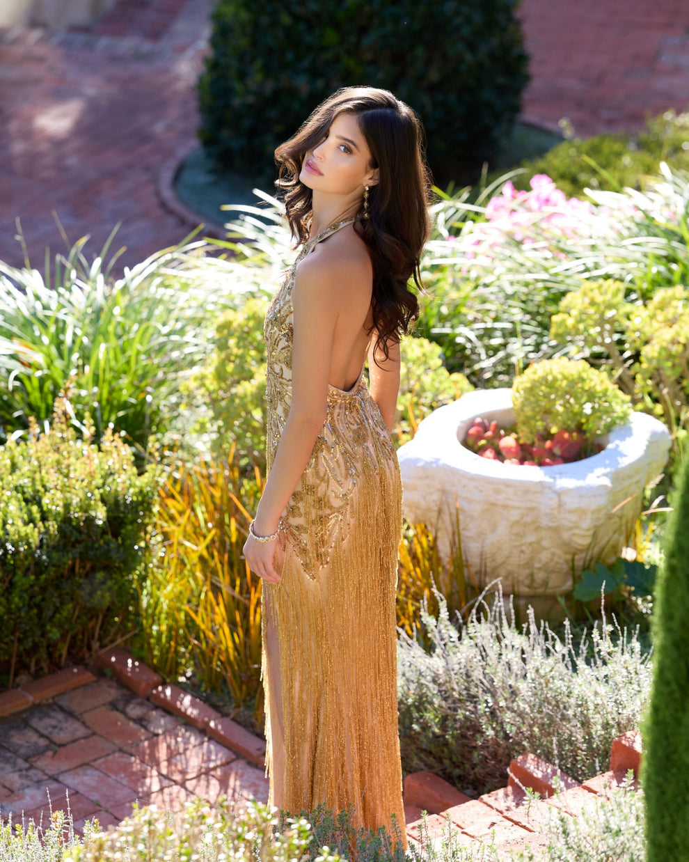Halter Floor-Length Sequin Prom Mermaid Mac Duggal 6170
