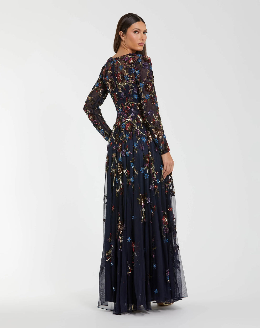 Mother of the Bride Dresses Long Formal Beaded A Line Mother of the Bride Dress Midnight Multi