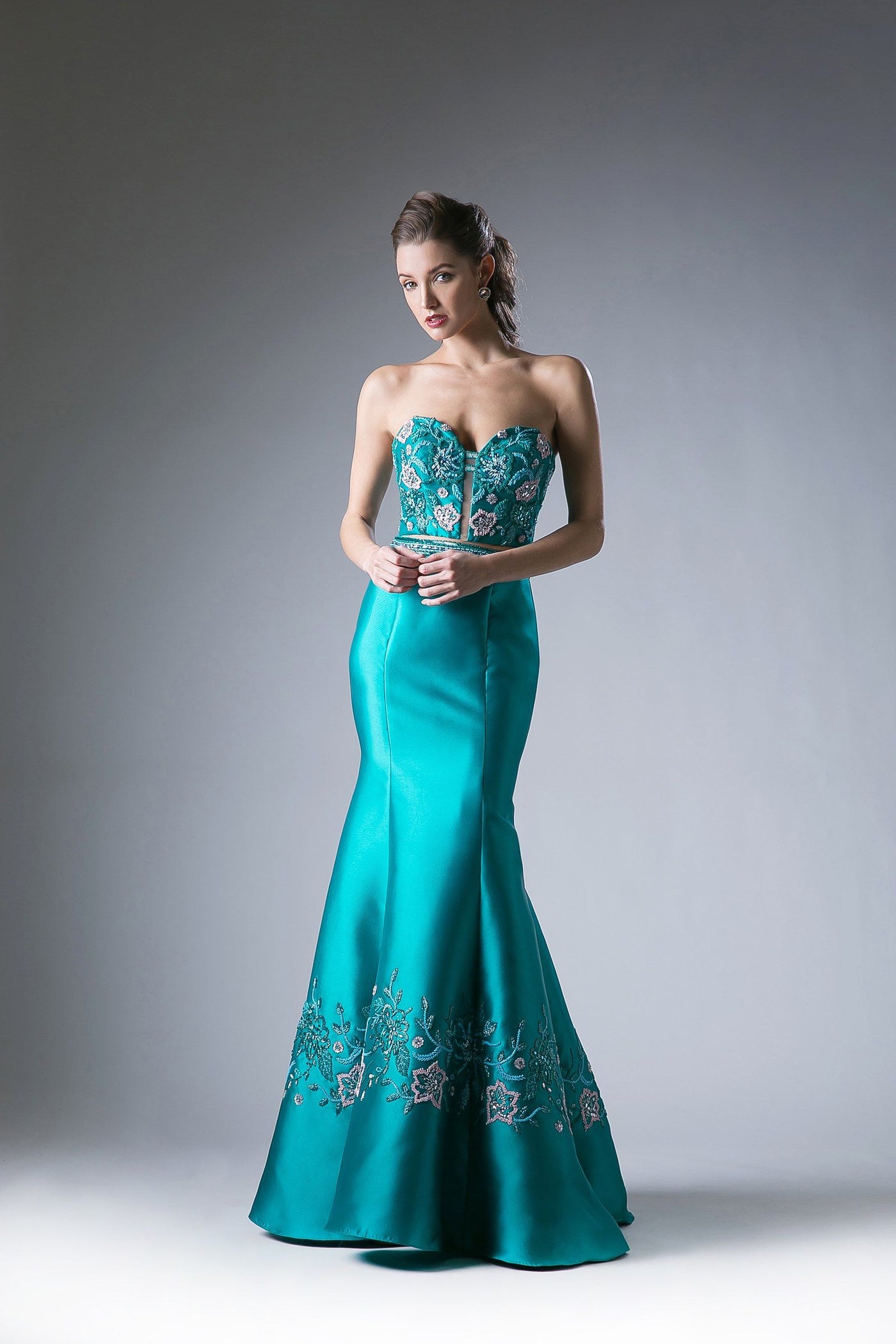 Prom Dresses Long Formal Beaded Two Piece Prom Dress Jade