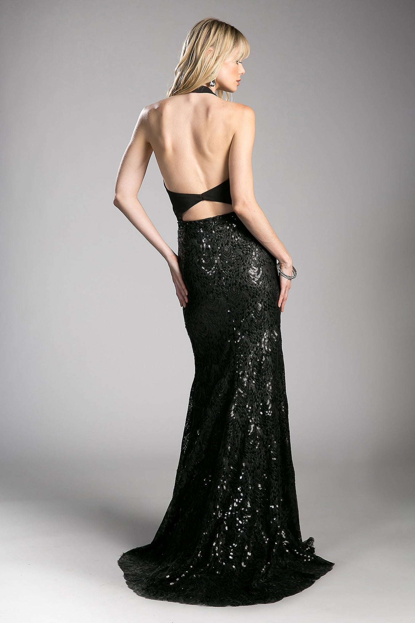 Prom Dresses Long Formal Sequin Fitted Prom Dress Black