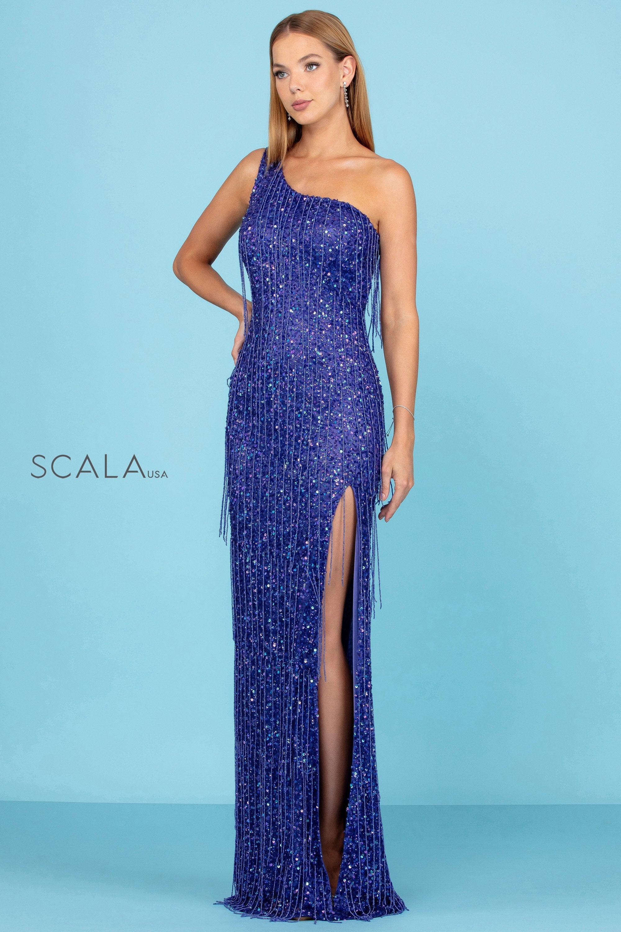 Prom Dresses Sequin Long Formal Fitted Prom Dress Grape