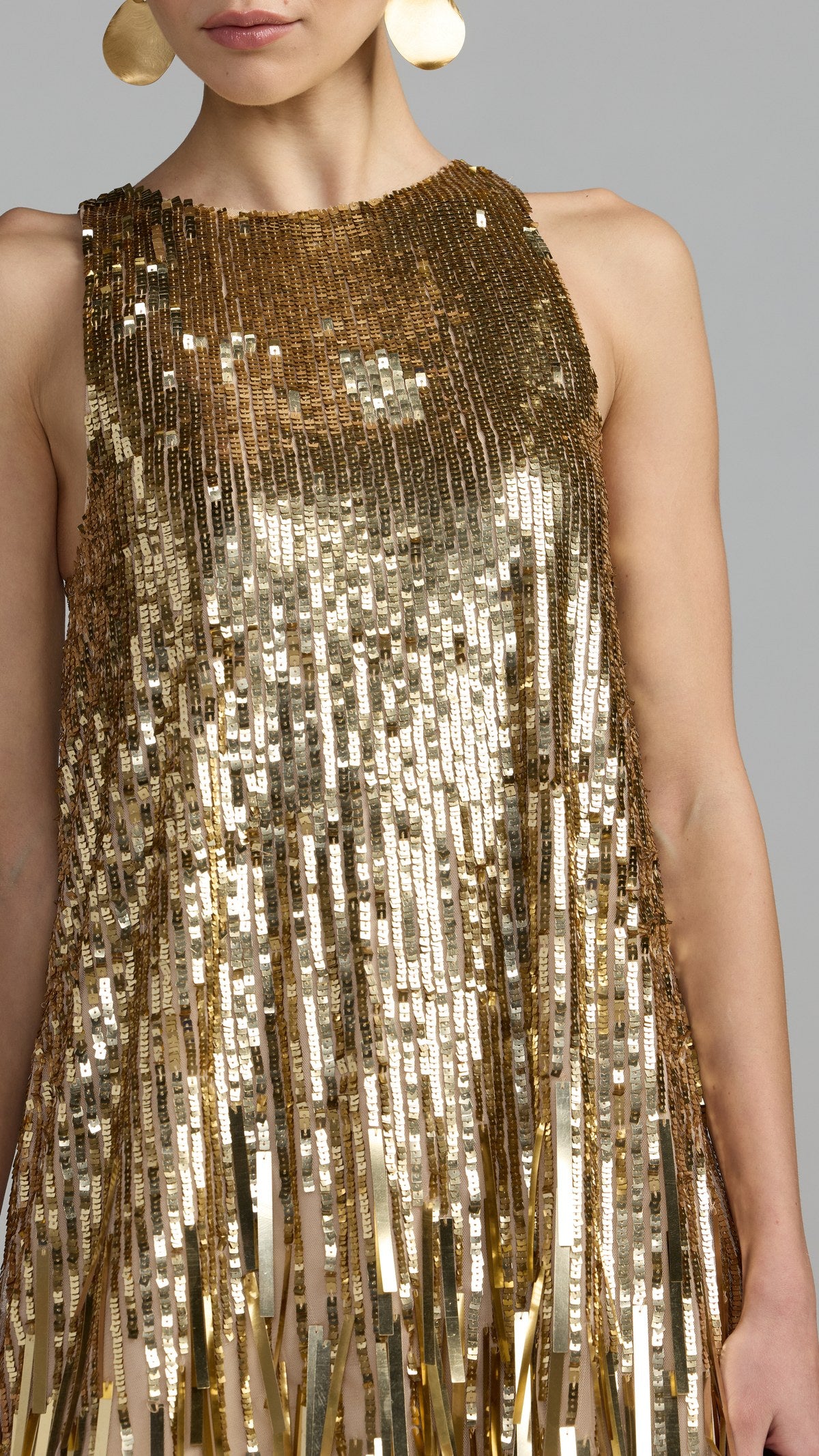 Mac Duggal style 6319 in Gold, detail view