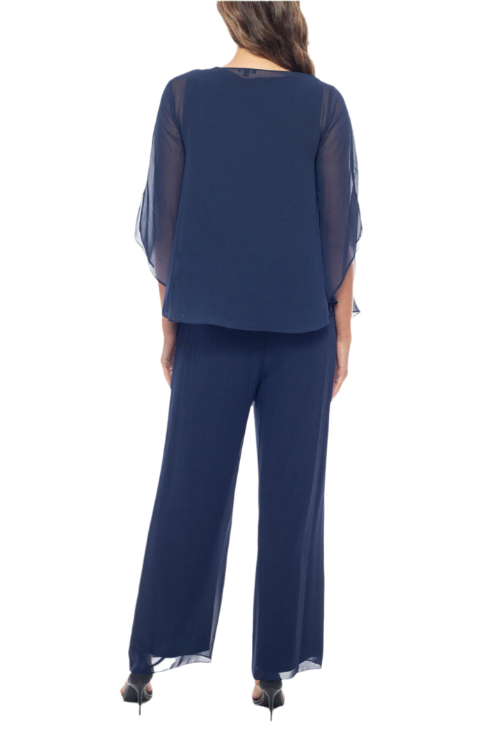 Pant Suit Long Formal Mother of the Bride Pant Suit Navy