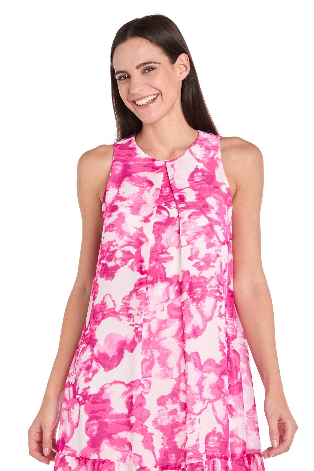 Cocktail Dresses Short Floral Print Cocktail Dress Pink/White