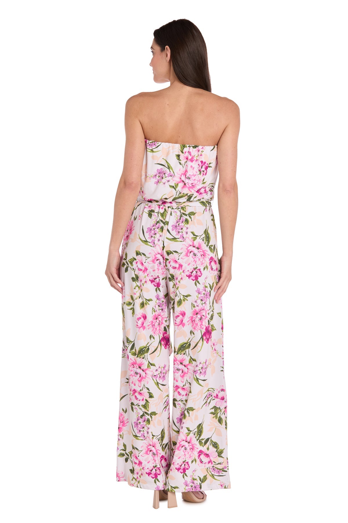 Jumpsuit Floral Formal Long Jumpsuit Pink/White/Multi