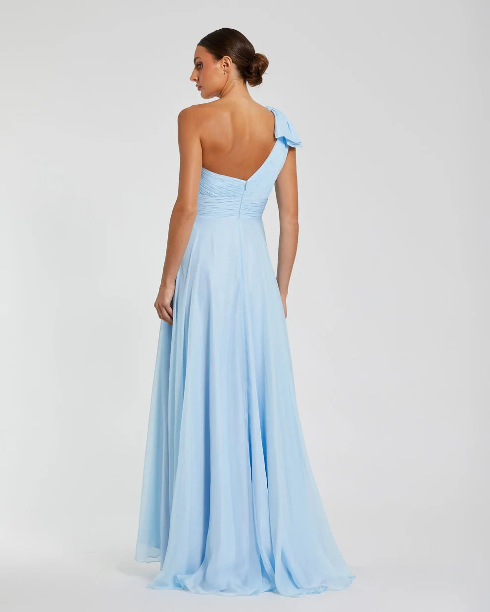 Long Formal Pleated Prom Dress Pleated Detail Mac Duggal 67476
