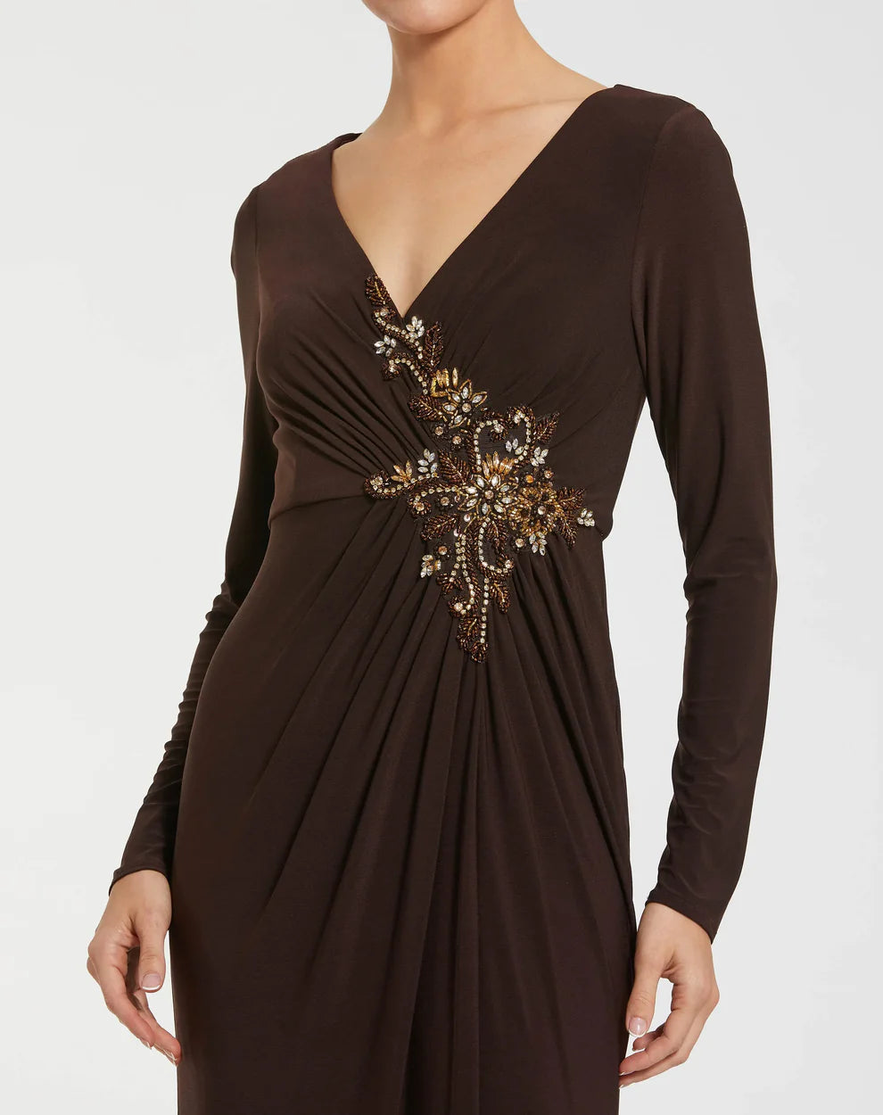 Mac Duggal Long Sleeve Formal Evening Dress 67848 - The Dress Outlet
