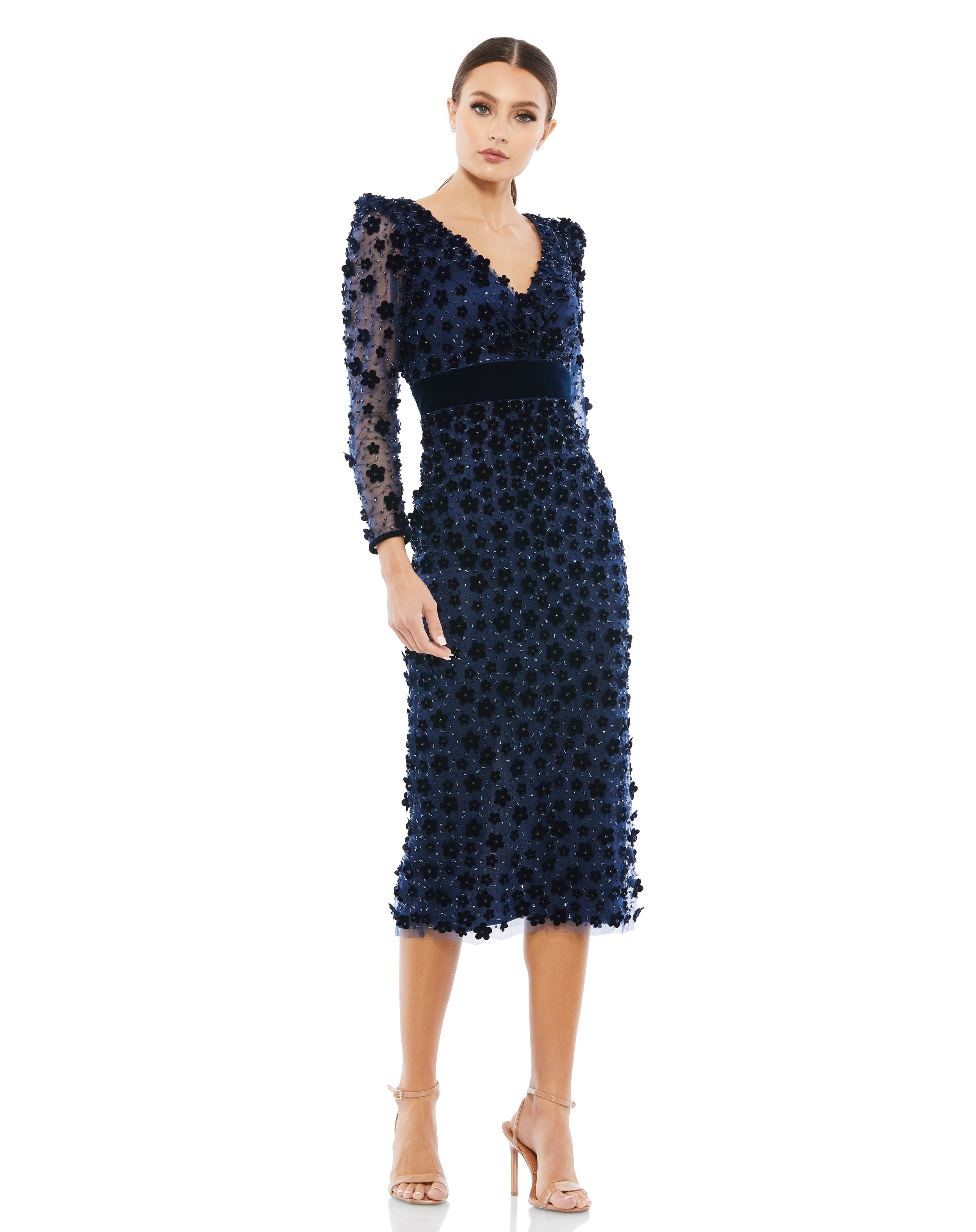 Mother of the Bride Dresses Short Long Sleeve Mother of the Bride Evening Dress Midnight