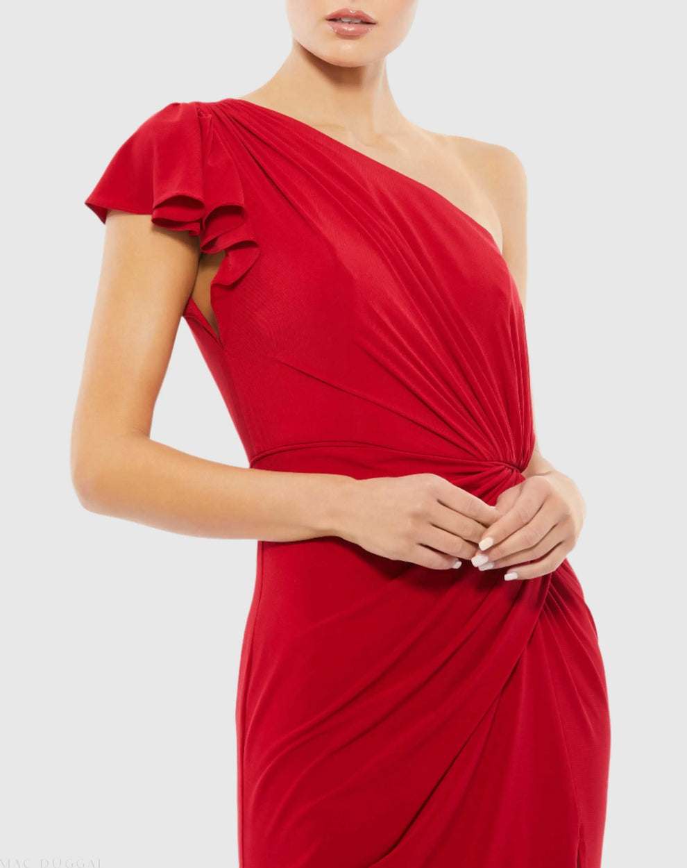 Prom Dresses Long Formal One Shoulder Prom Gown Red