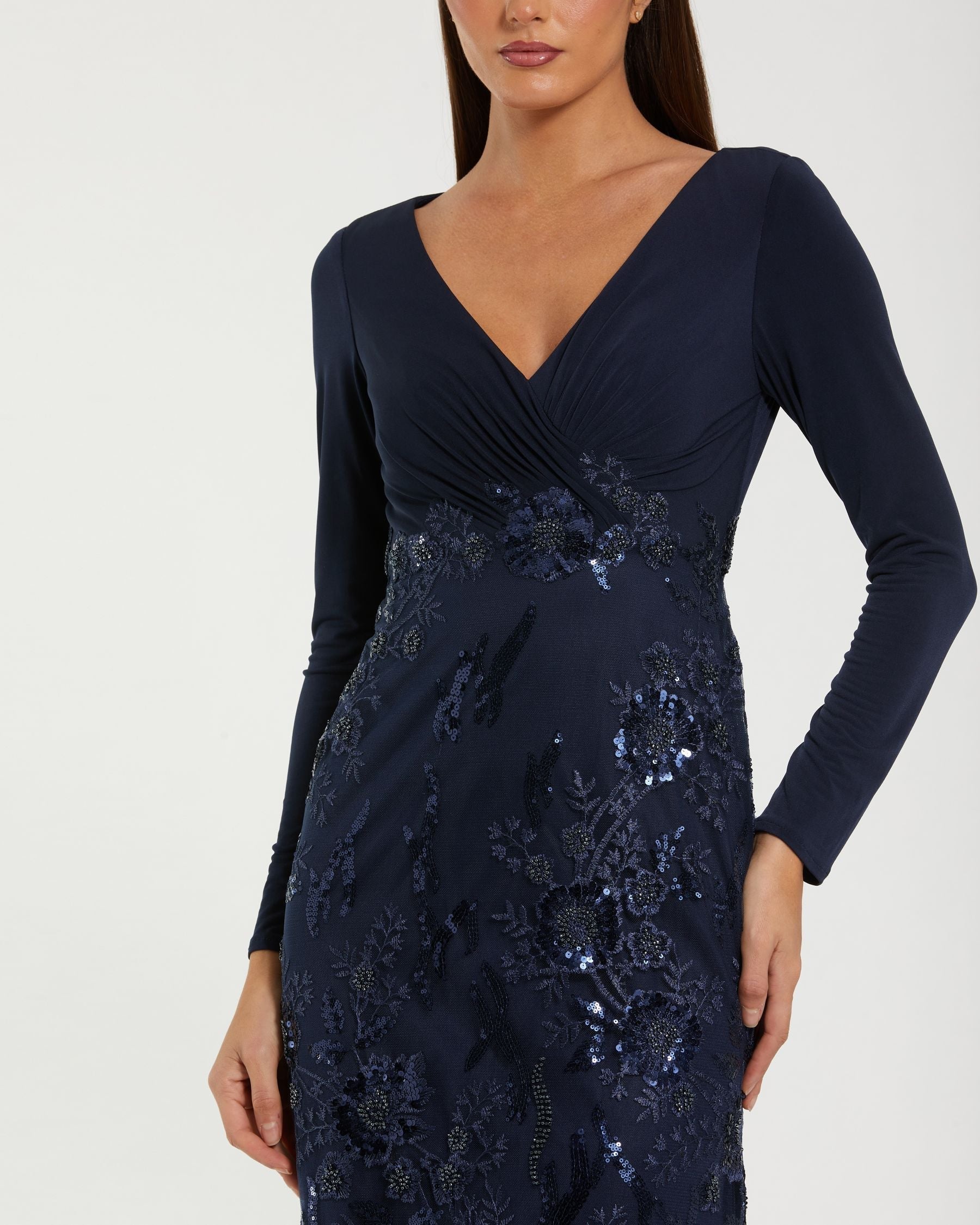 Mother of the Bride Dresses Formal Long Mother of the Bride Floral Dress Midnight