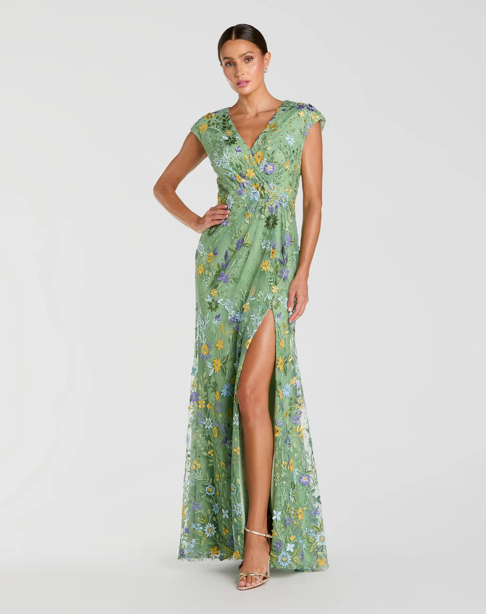 Formal Dresses Prom Long Formal Lace Evening Dress Sage
