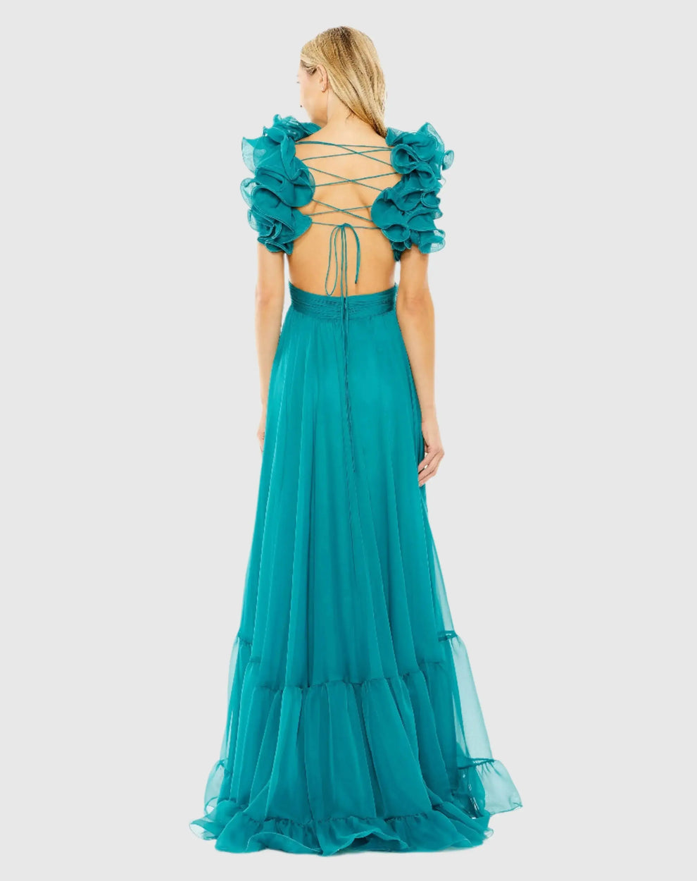 Prom Dresses Long A Line Formal Ruffled Prom Dress Turquoise