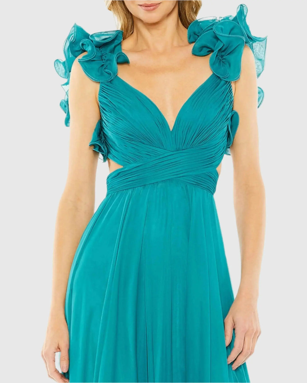 Prom Dresses Long A Line Formal Ruffled Prom Dress Turquoise