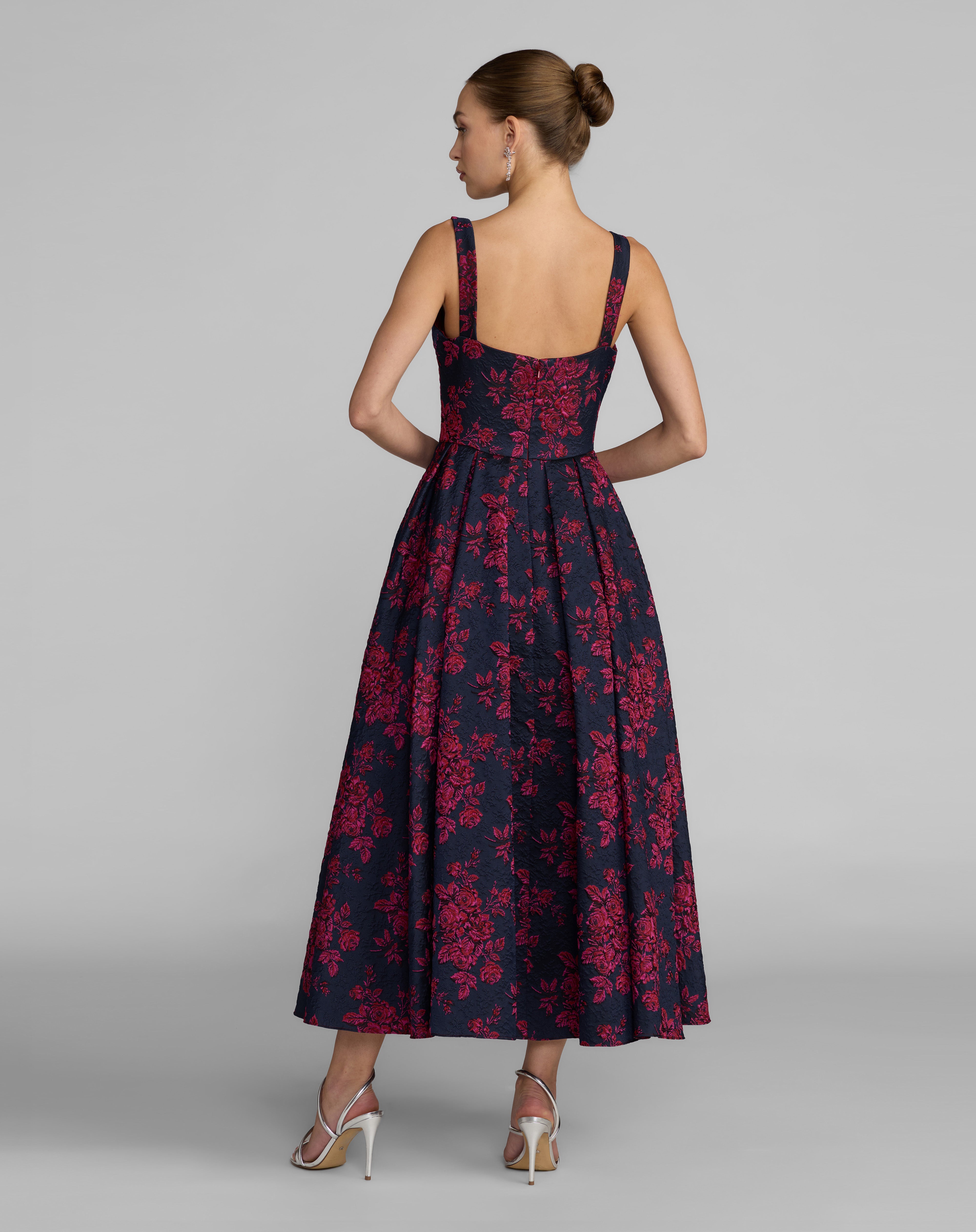 Square Floor-Length Satin Cocktail A-Line Mac Duggal 68625