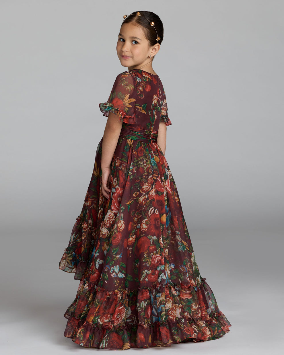 Crew/High-Neck Floor-Length Chiffon Formal A-Line Mac Duggal 68668