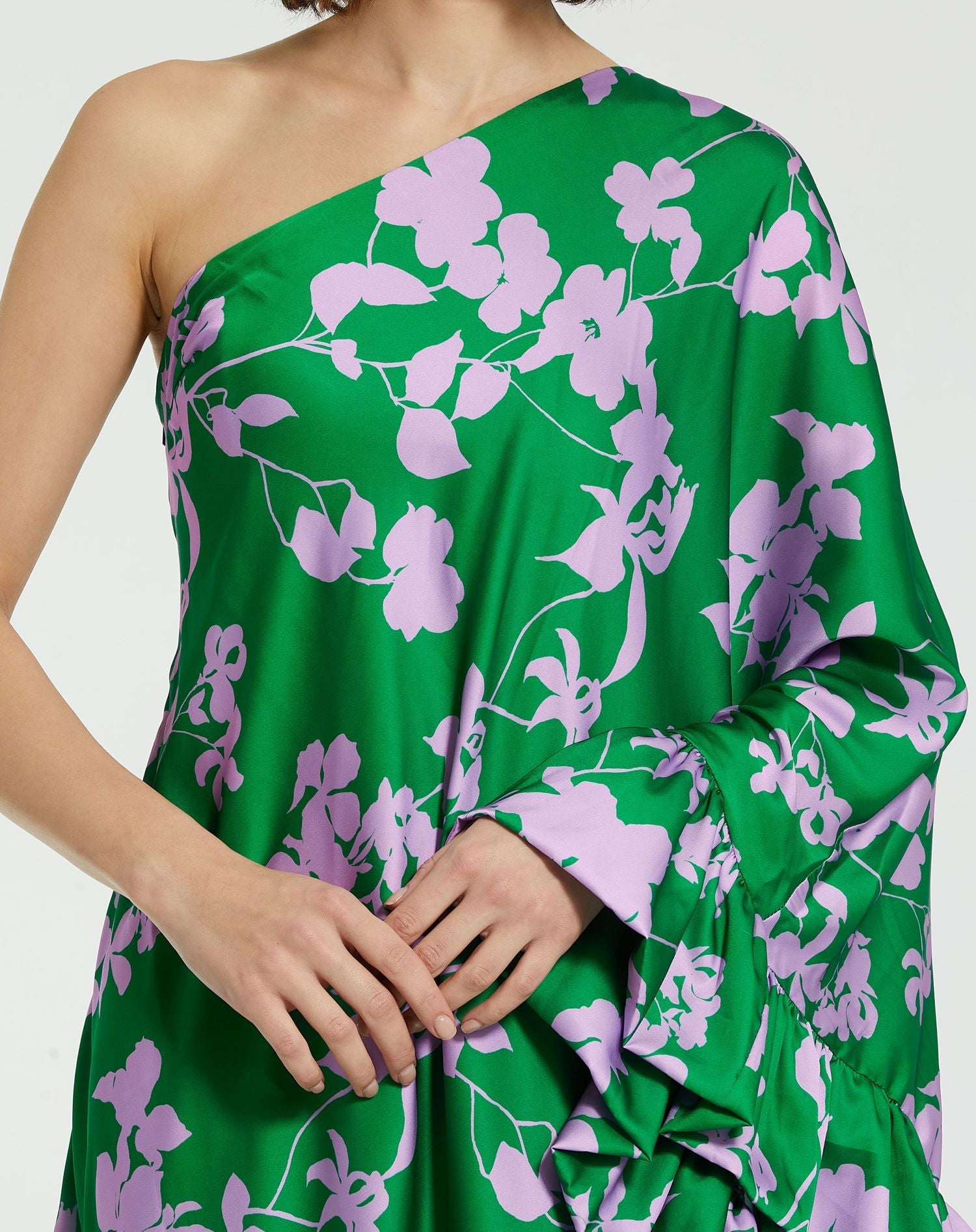Formal Dresses Printed High Low Formal Prom Dress Green Multi