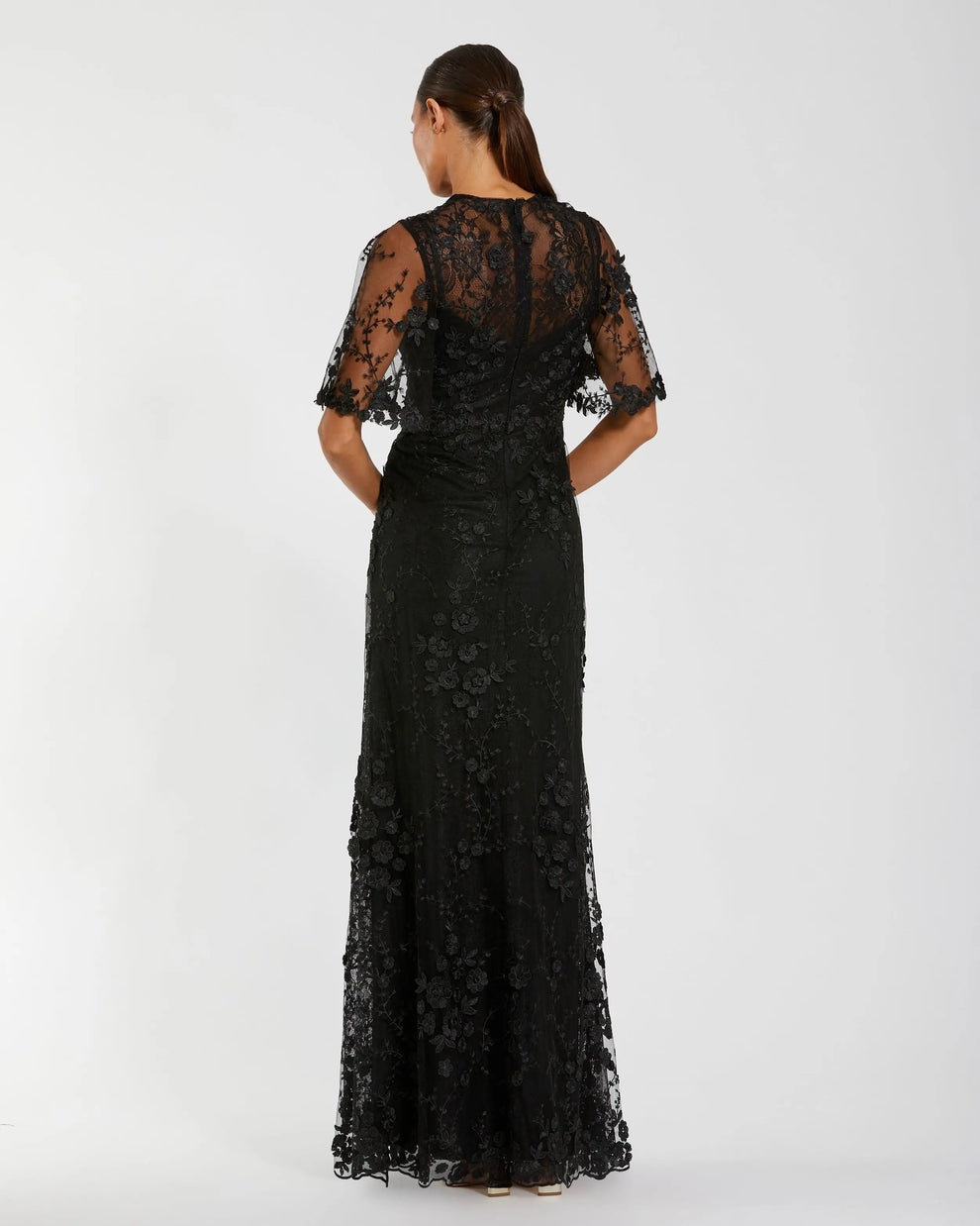 Mother of the Bride Dresses Floral Long Formal Mother of the Bride Dress Mac Duggal 9968810 Black