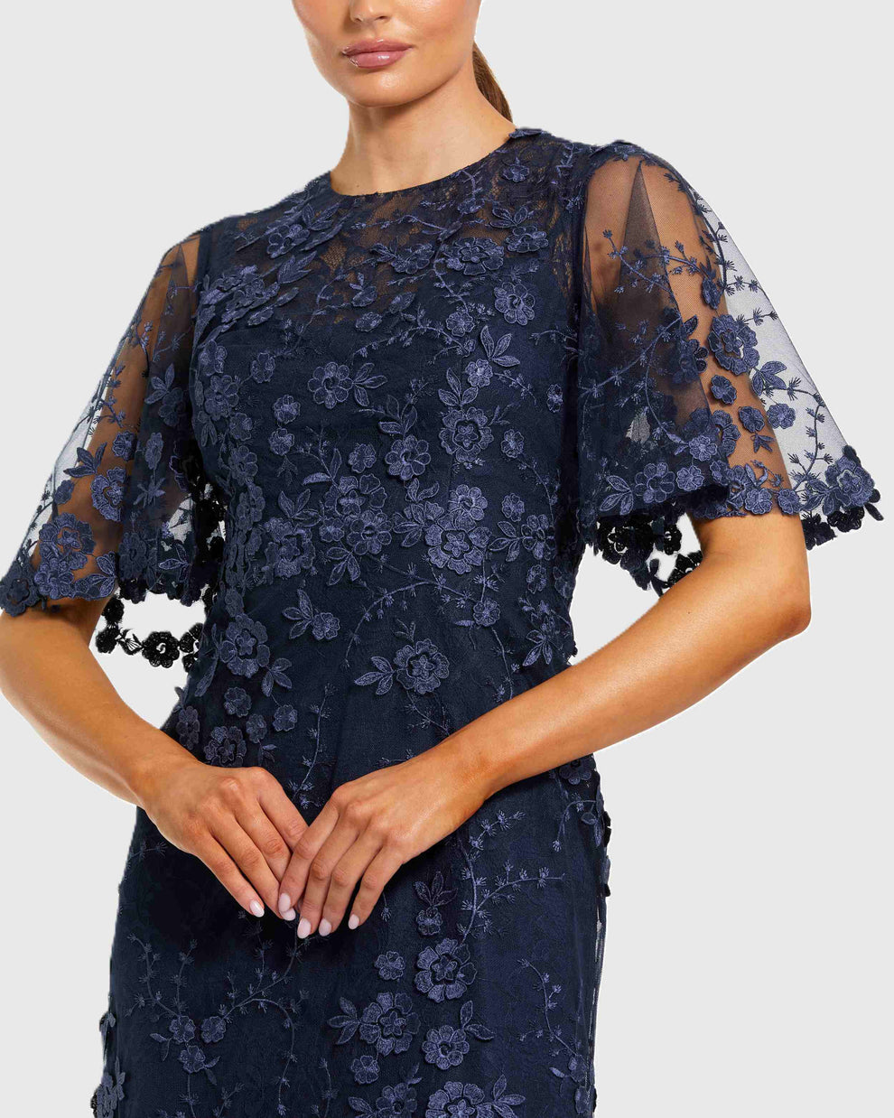 Mother of the Bride Dresses Floral Long Formal Mother of the Bride Dress Mac Duggal 9968810 Midnight