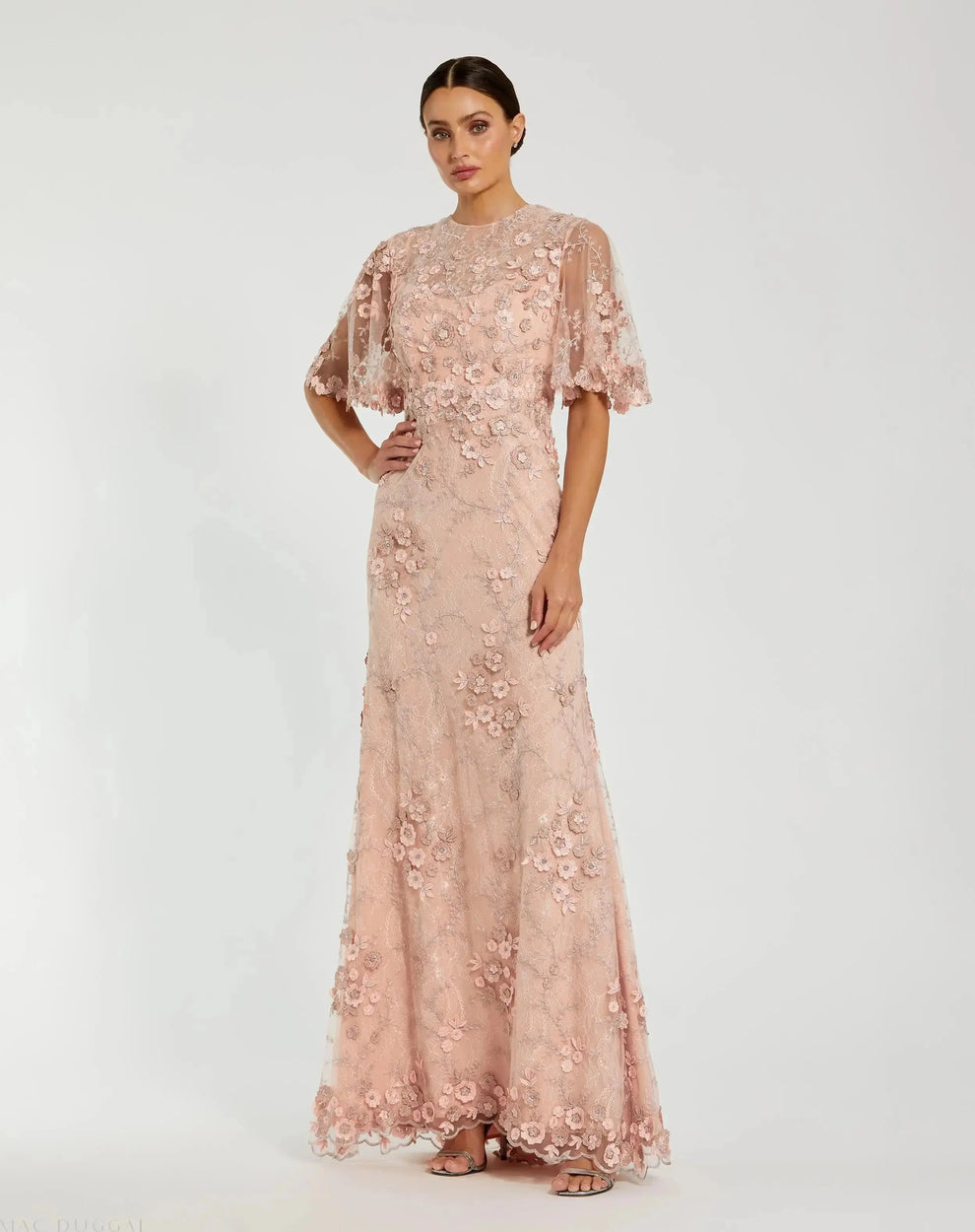 Mother of the Bride Dresses Floral Long Formal Mother of the Bride Dress Mac Duggal 9968810 Rose