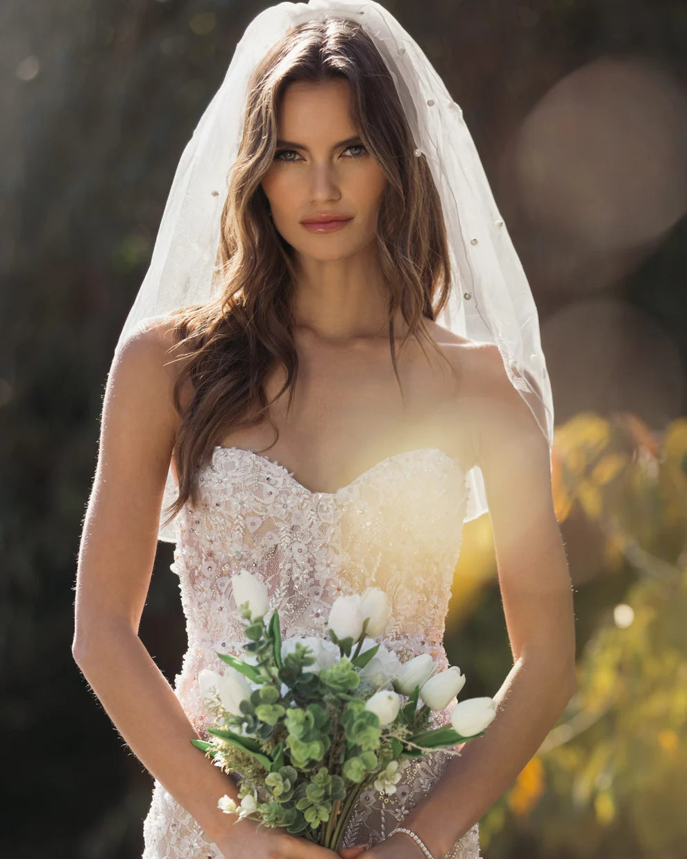 Wedding Dresses Long Fitted Bridal Gown - Lace - Mac Duggal 68893 Ivory Nude-Lace-68893-Sequin
