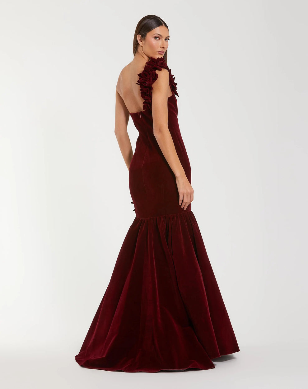 Prom Dresses 3D Floral Long Formal Velvet Prom Dress Amethyst