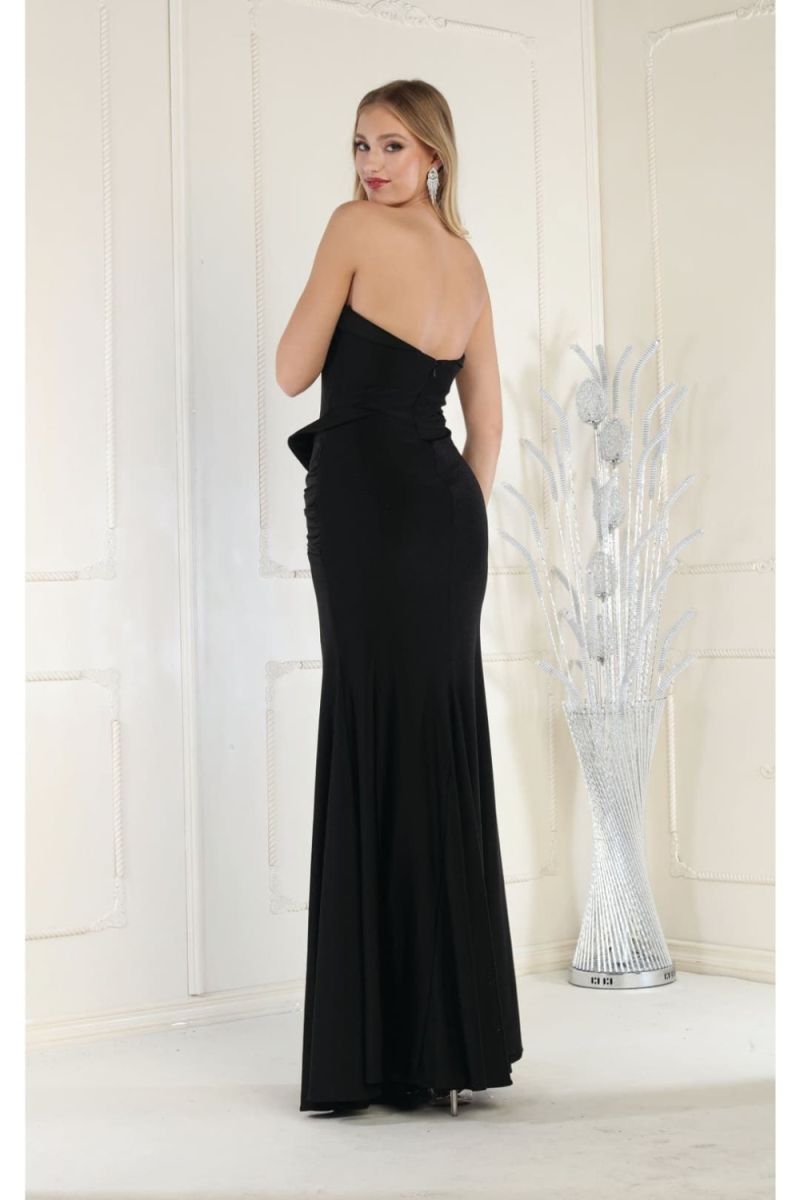 Strapless Straight Neck Floor-Length Jersey Formal Mermaid May Queen 1947