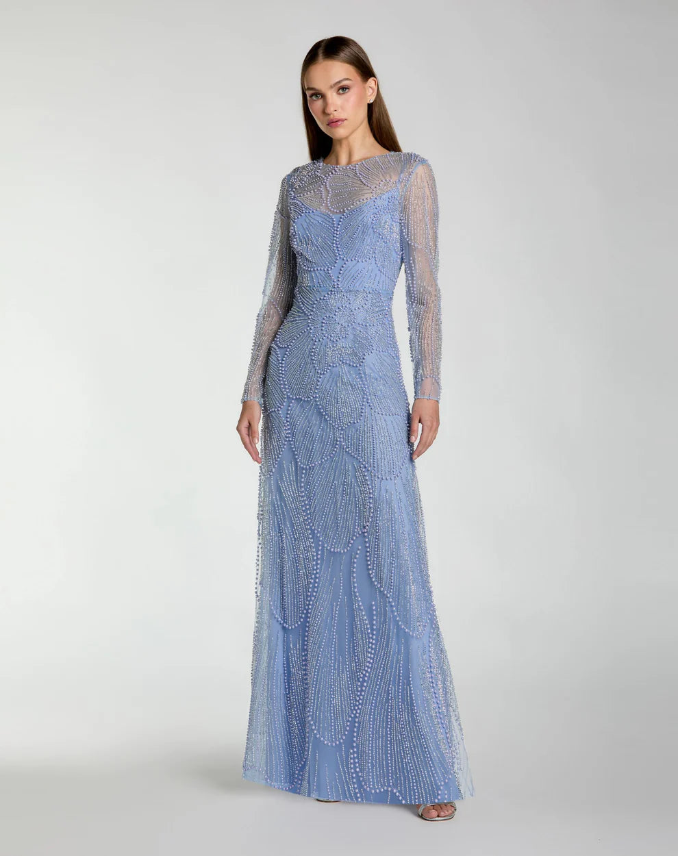 Mother of the Bride Dresses Long Beaded Mother of the Bride Dress Periwinkle