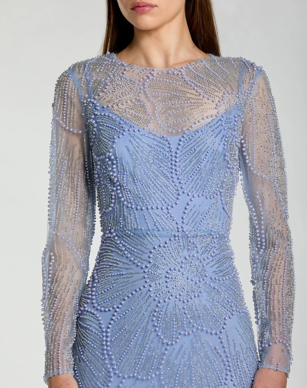 Mother of the Bride Dresses Long Beaded Mother of the Bride Dress Periwinkle