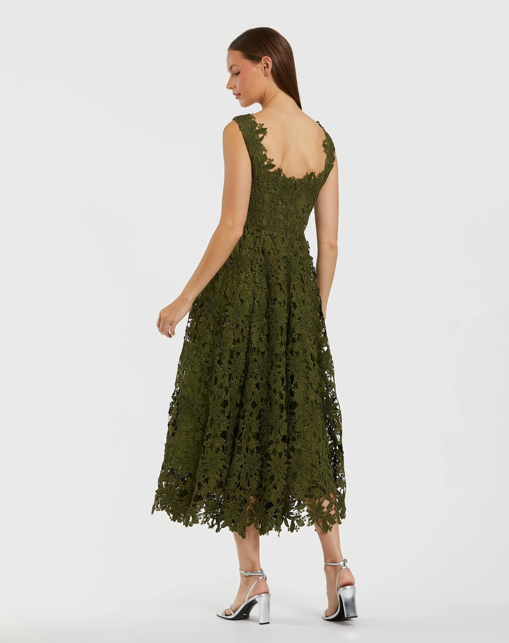 Cocktail Dresses Homecoming Midi Lace Short Cocktail Dress Army Green