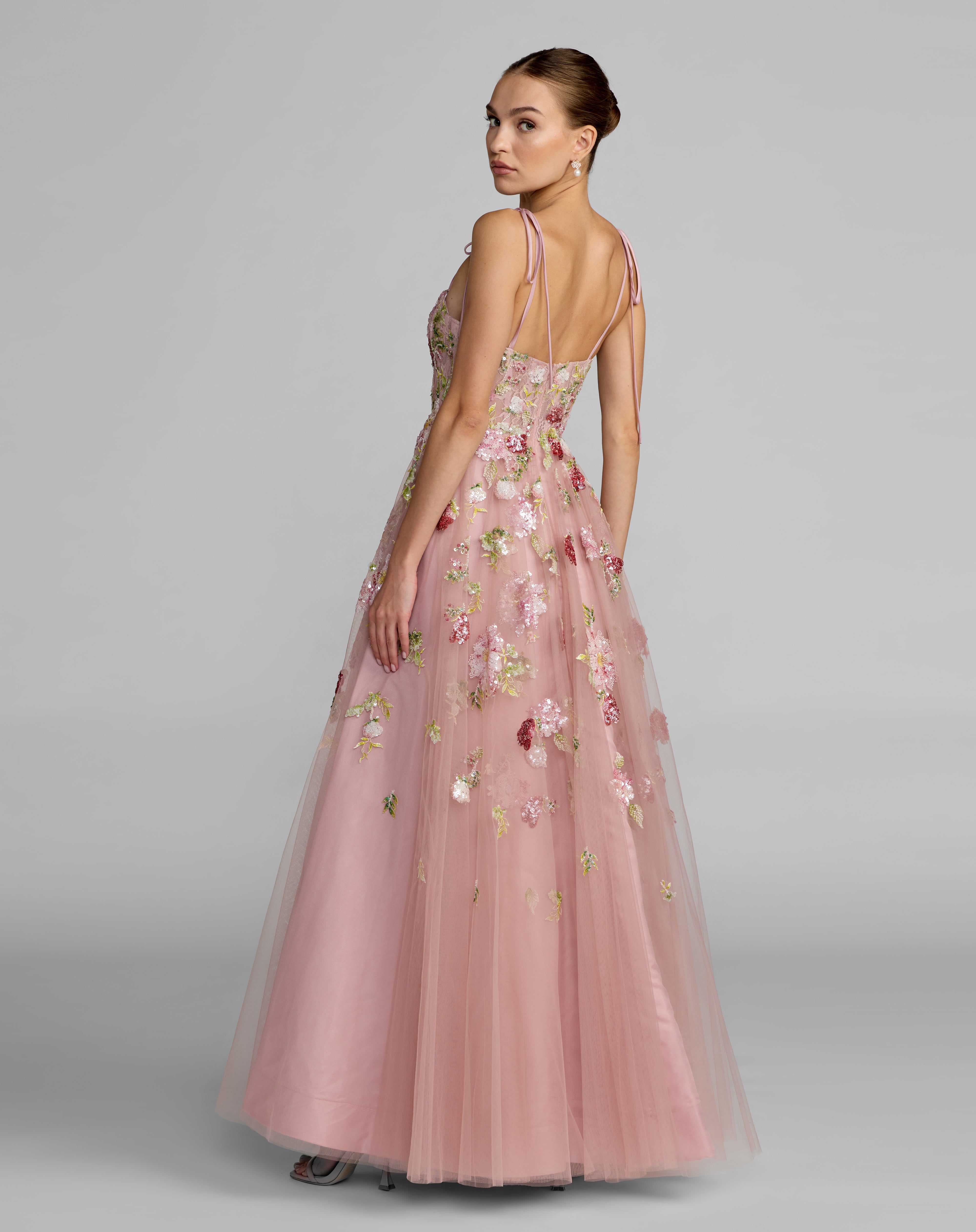 Sweetheart Floor-Length Tulle Prom A-Line Mac Duggal 69143