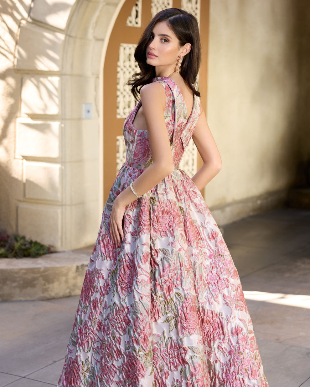 Crew/High-Neck Floor-Length Mikado Formal A-Line Mac Duggal 69177