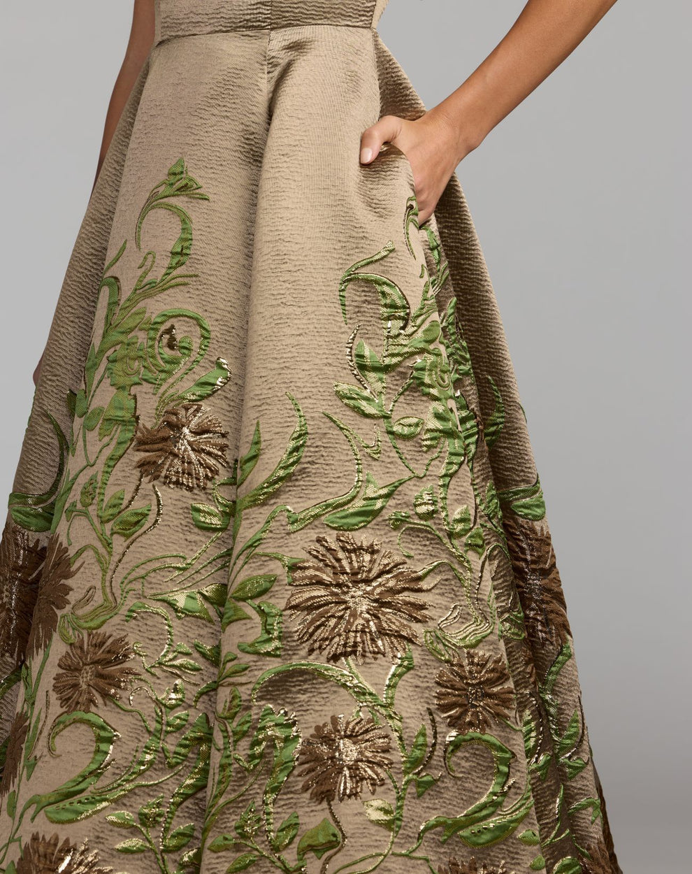Square Tea-Length Mikado Evening A-Line Mac Duggal 69238