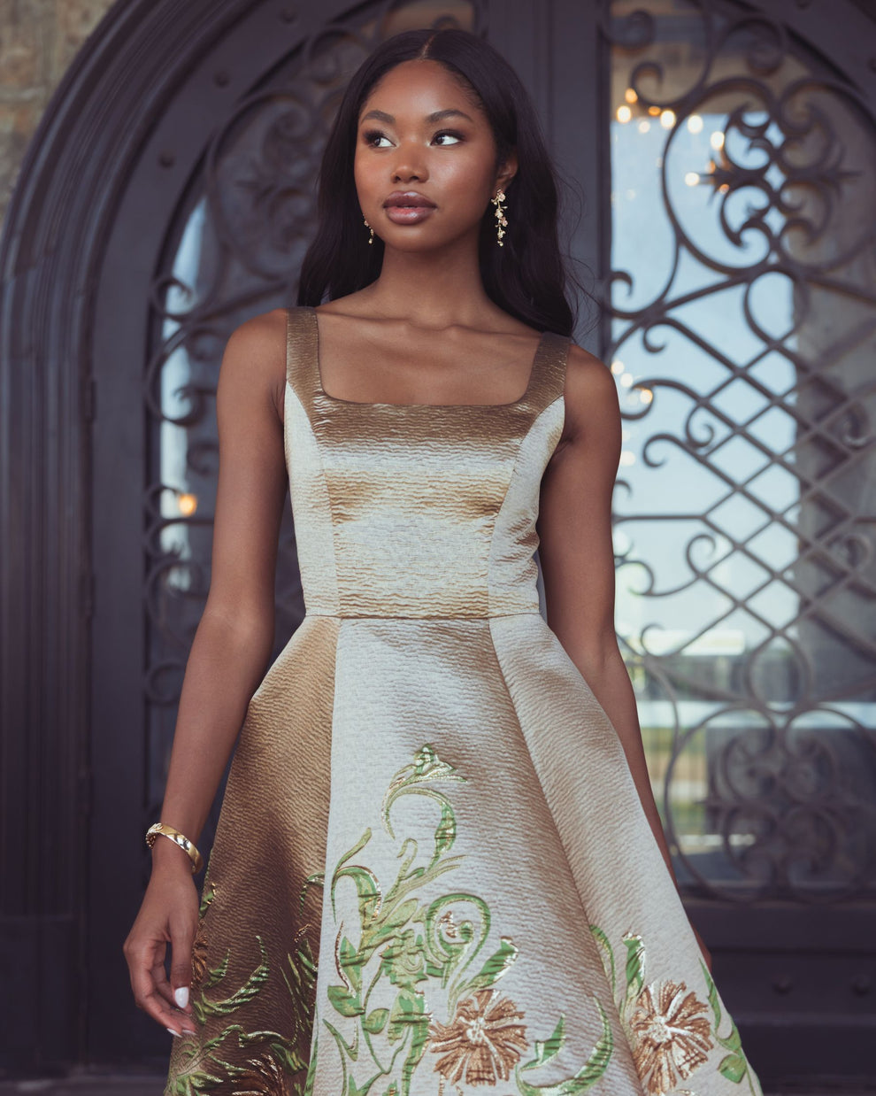 Square Tea-Length Mikado Cocktail A-Line Mac Duggal 69238