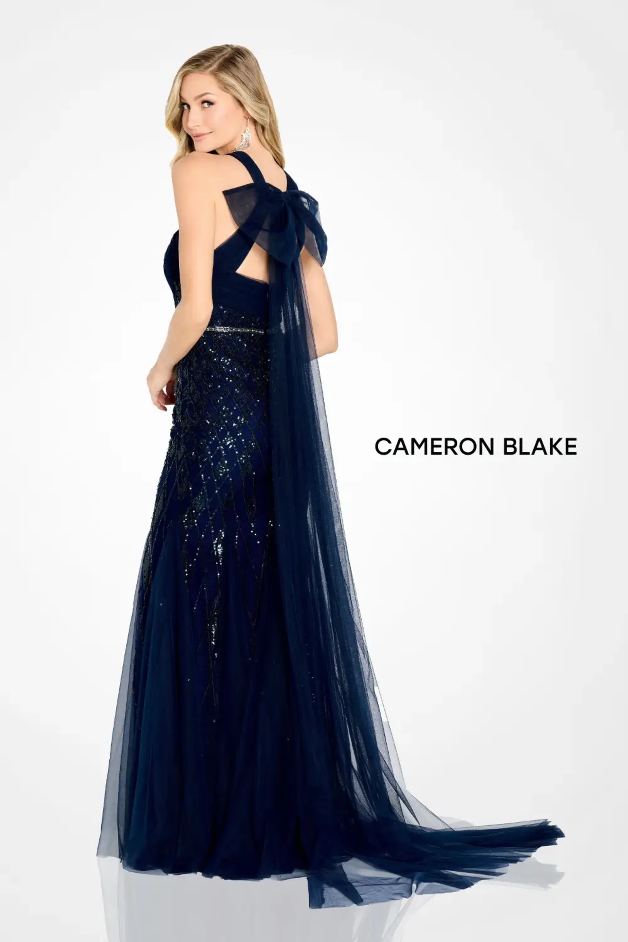 Formal Dresses Long Formal Sequin Evening Dress Navy Blue