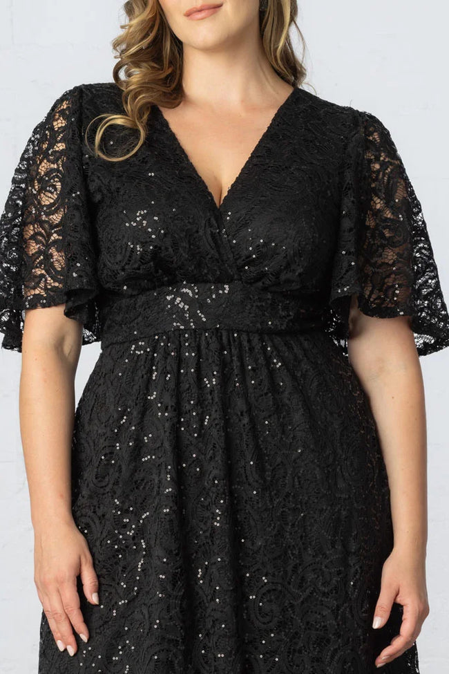 Plus Size Dresses A Line Plus Size Lace Short Cocktail Dress Onyx