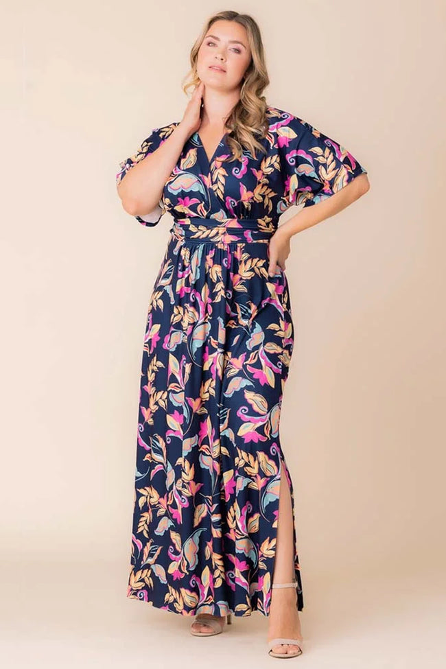 Plus Size Dresses Mother of the Bride Long Formal Plus Size Dress Talavera Motif Print
