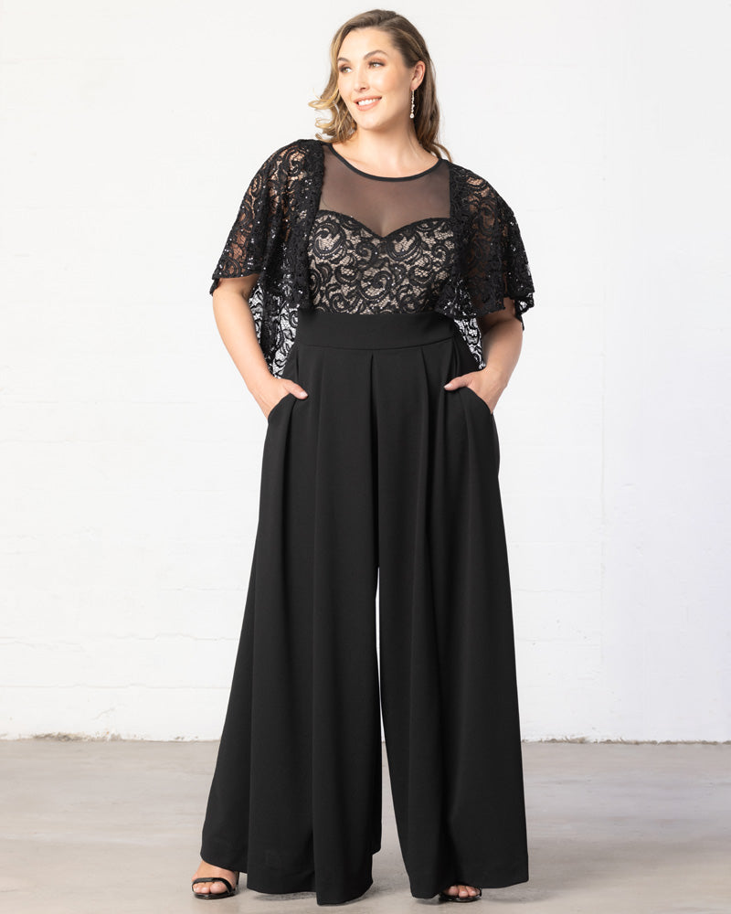Jumpsuit Long Formal Sequin Jumpsuit Black Nude