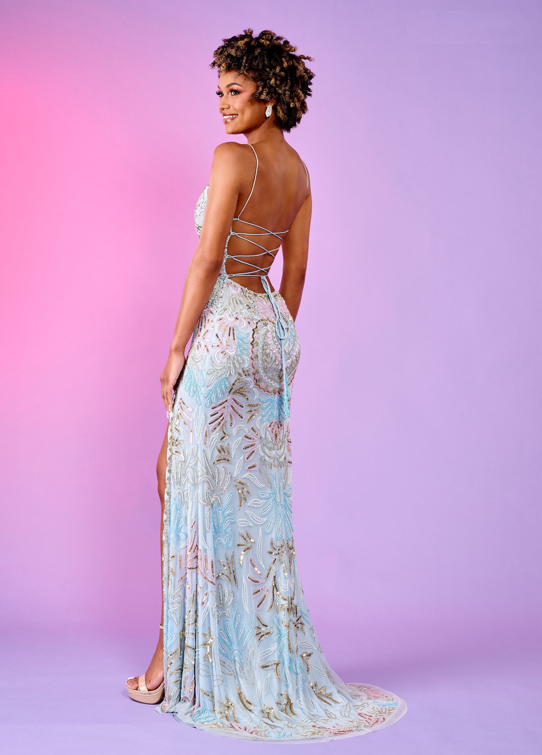 Prom Dresses Long Formal Fitted Prom Dress Powder Blue