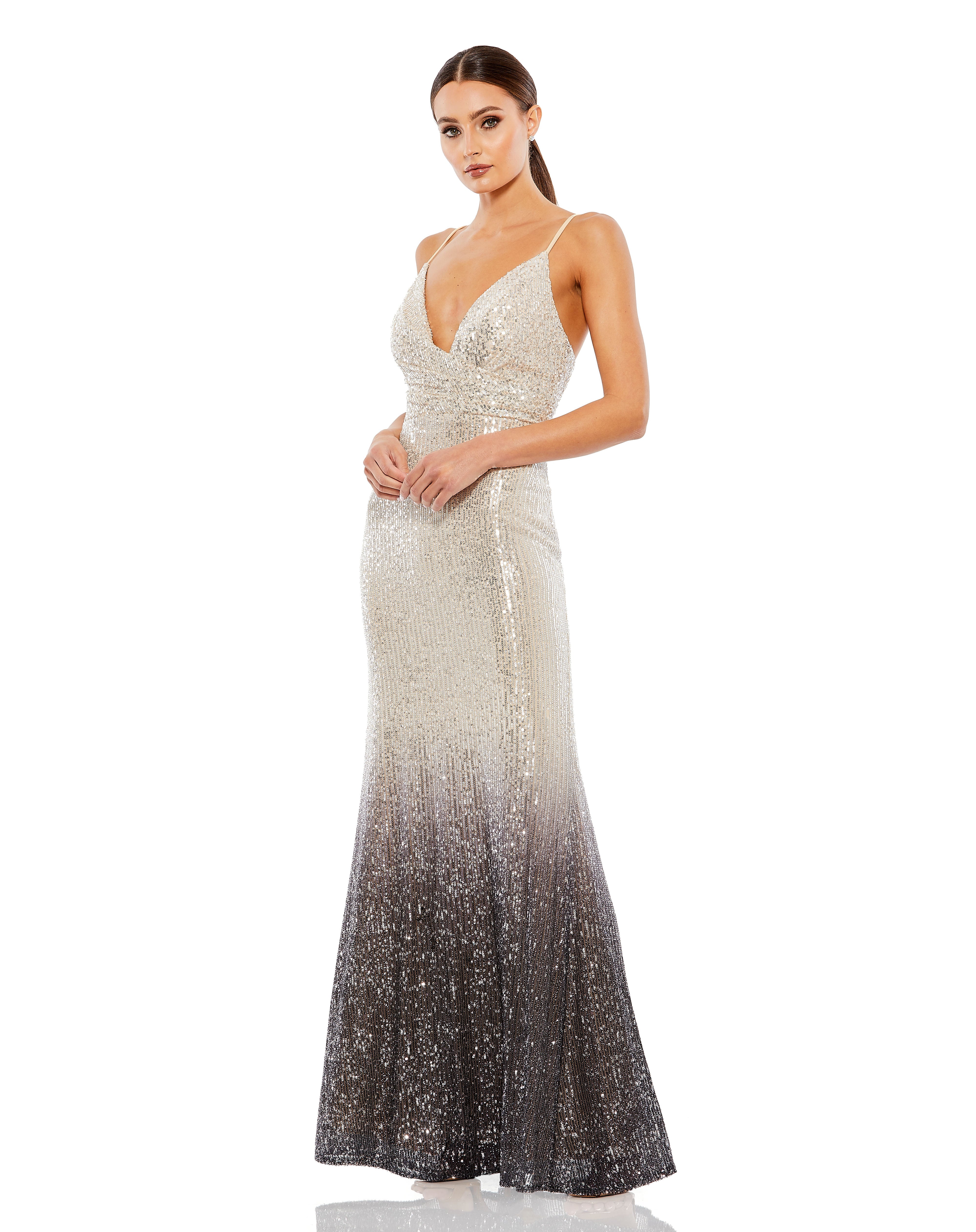Prom Dresses Prom Spaghetti Strap Long Dress Charcoal
