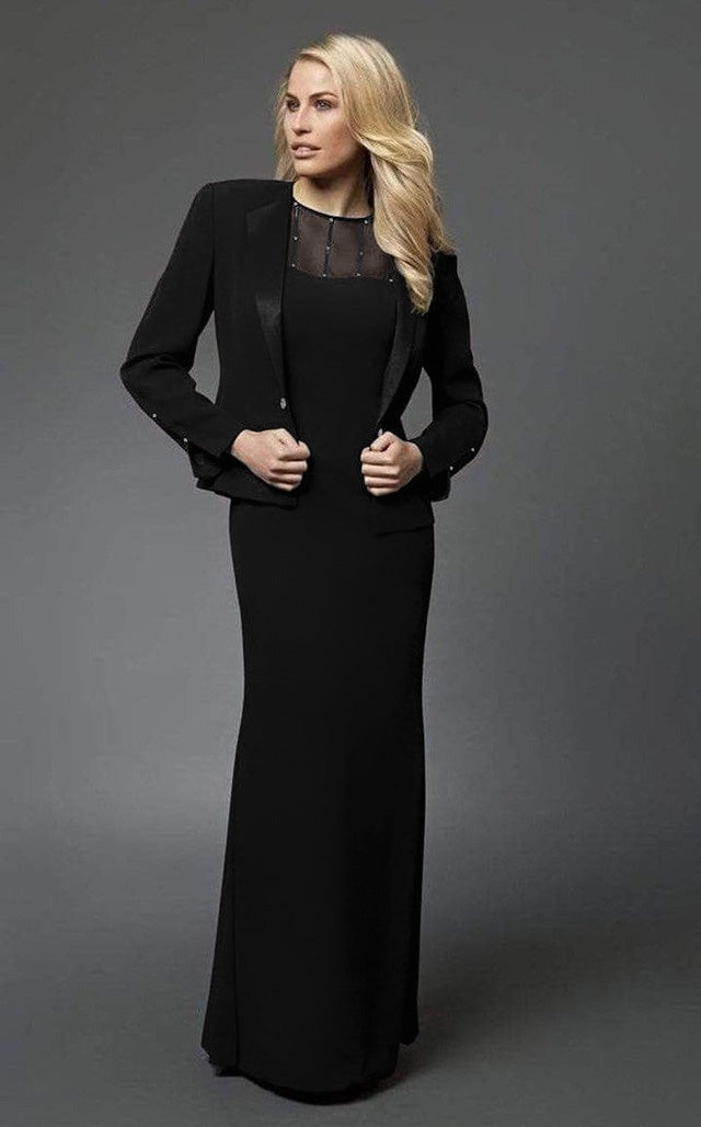 Alexander by Daymor 702105 Beaded Illusion Sheath Dress with Jacket